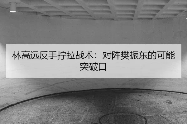 林高远反手拧拉战术：对阵樊振东的可能突破口